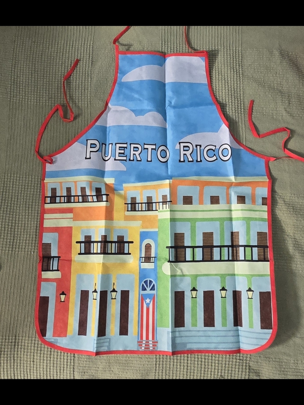 Puerto Rico Colorful Buildings Apron - Bright Multicolor